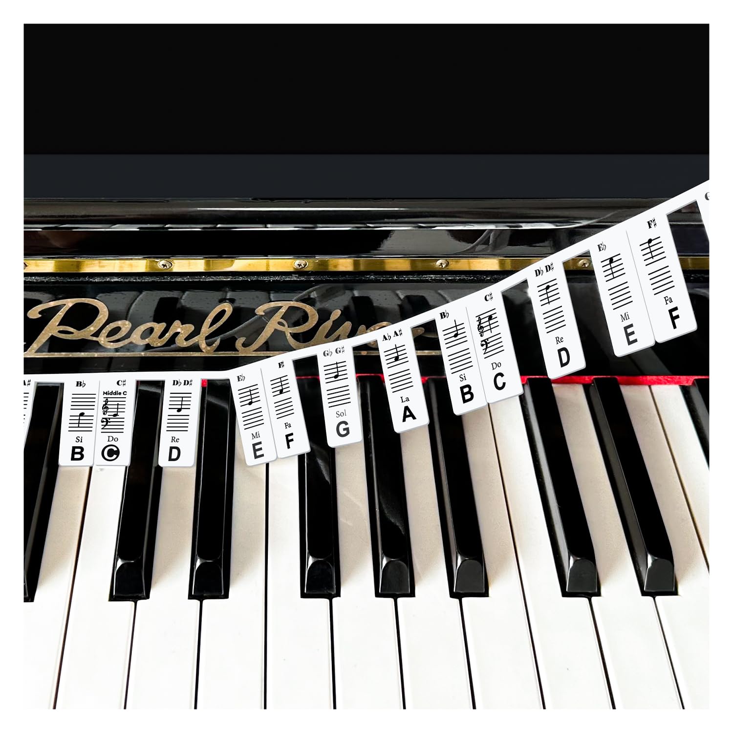 32 Note Keyboard Lettering Marimba Notes Letters