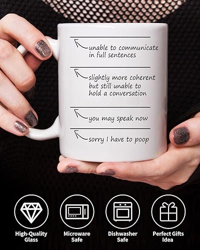 Miniatura 4 de Funny. You May Speak Now. Sorry I Have to Poop - Taza de café divertida, inspiradora divertida y sarcástica, regalos para hombres y mujeres, 11 onzas