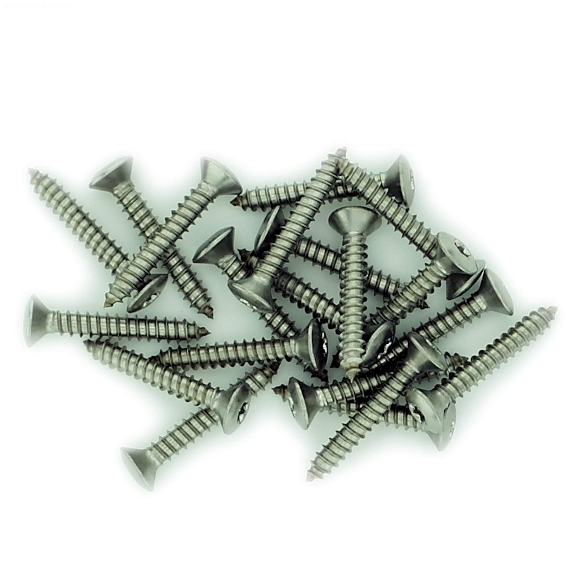 Singularity Supplies No.14 X 0.875 (6.3Mm X 22Mm) Tx Raised Countersunk Self-Tapping Screw - Stainless Steel (A2) (Pack Of 20)