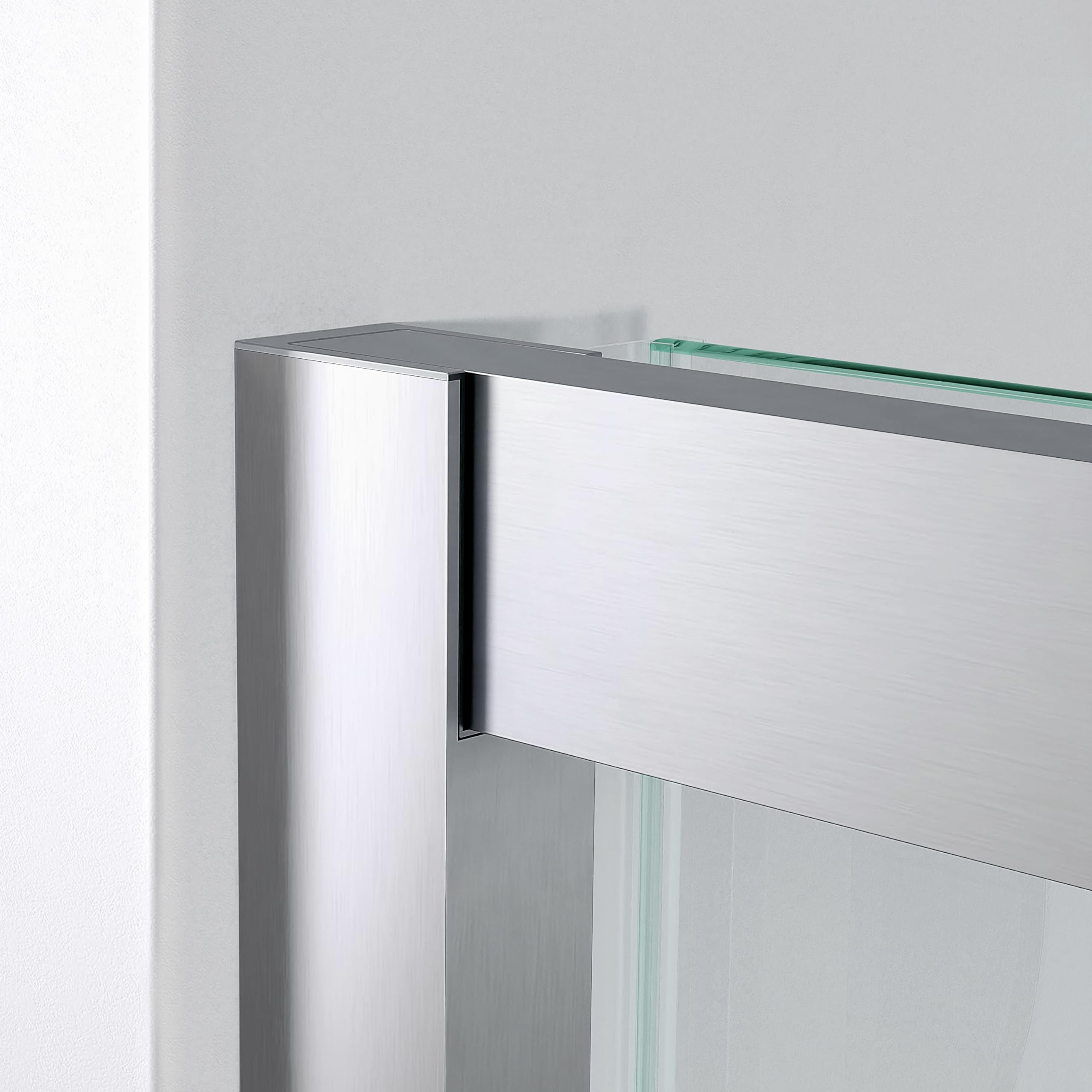 BELLOBATH - Box doccia per nicchia - Cabina doccia con una porta scorrevole - Larghezza 125-130 cm x 195 cm - Vetro di sicurezza anticalcare da 6 mm su entrambi i lati - Profili argento lucido