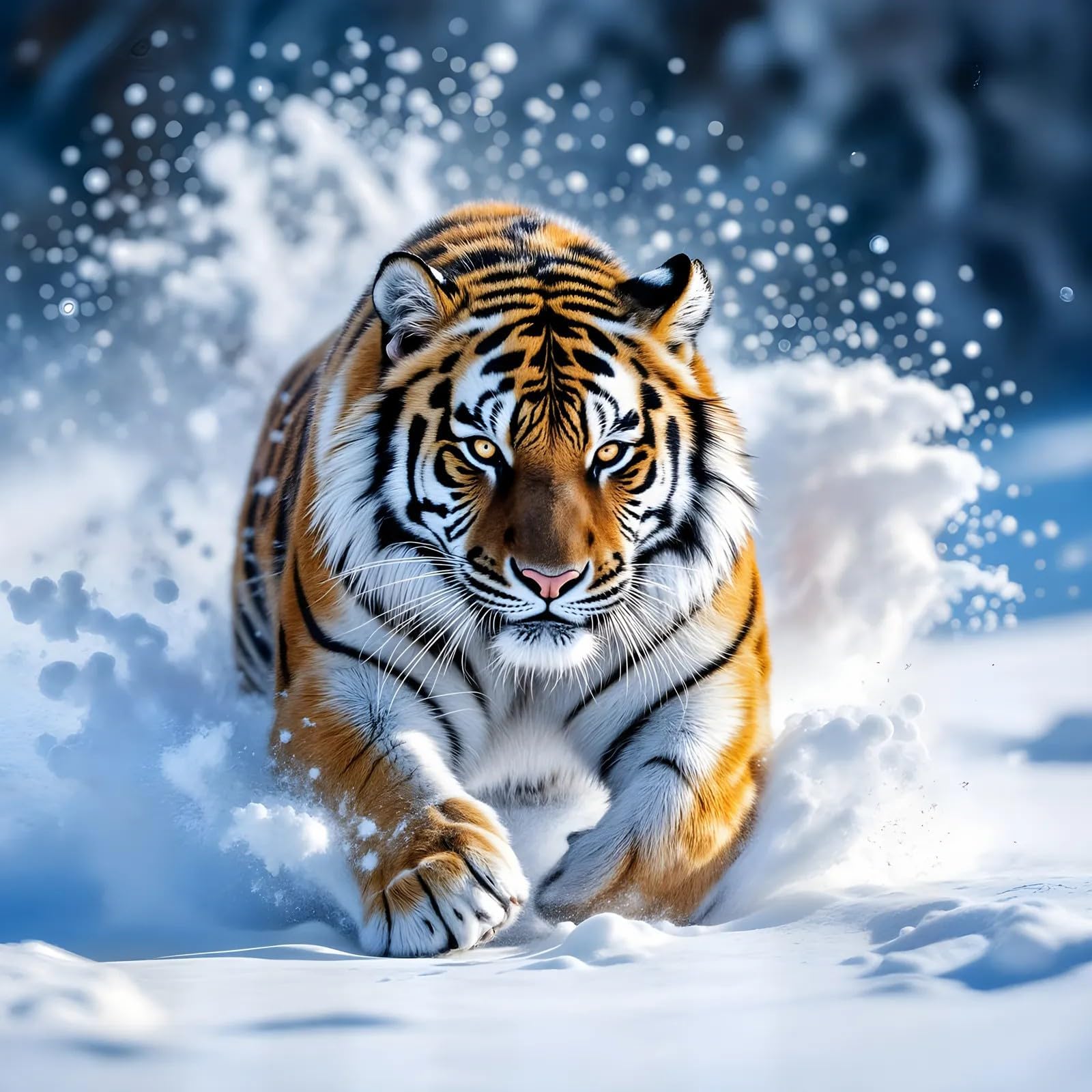 Tiger 1000 Wooden Jigsaw Puzzles - Adult and Children's Educational Gifts for Family Decoration - Fun for The Party and Intelligence