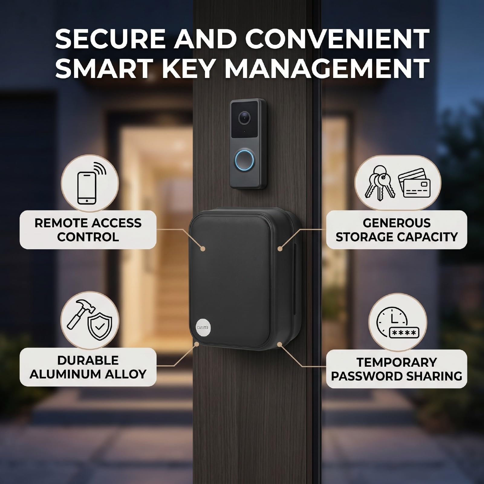 Cryfokt Bluetooth Lock Box for Key Organization