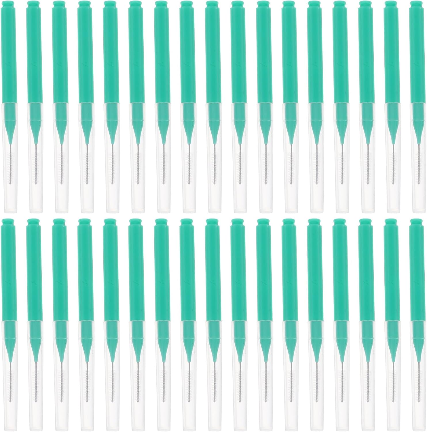 100pcs Interdental Brushes Oral Cleaning Brush with Angled Soft Bristles for Plaque Removal Between Teeth and Orthodontic Care Dental Flossers for Gum Health
