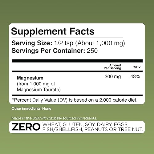 Miniatura 8 de Gade Nutrition - Polvo de taurato de magnesio puro Sin OMG, sin gluten, sin relleno, altamente absorbente Fabricado en Estados Unidos