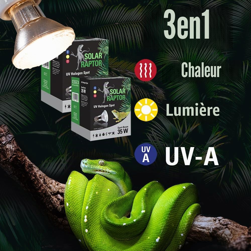 Spot halogène UV - Spot chauffant pour terrariums (75 W)