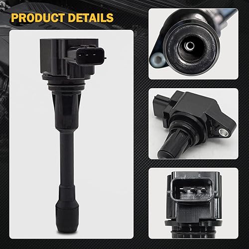 Miniatura 5 de UF549 Paquete de 4 paquetes de bobinas de encendido Compatible con 2007-2019 Nissan Altima Versa Sentra Rogue Cube NV200 Pathfinder Infiniti FX50