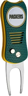 Team Golf NFL Green Bay Packers Switchfix Divot Tool with Double-Sided Magnetic Ball Marker, Features Patented Single Prong Design, Causes Less Damage to Greens, Switchblade Mechanism
