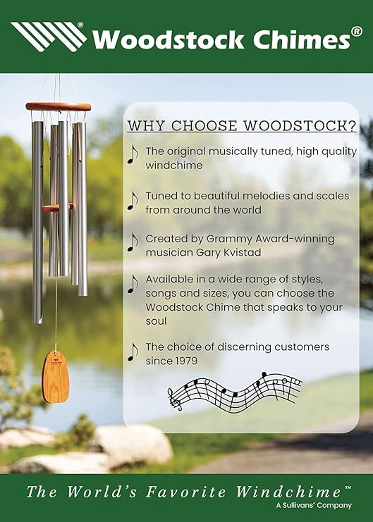 Woodstock Chimes Neptune Wind Chime for Outside 54 Large Black, Deep Tone Sound for Outdoor Garden, Patio, Porch Decor, Encore Collection DCKT54