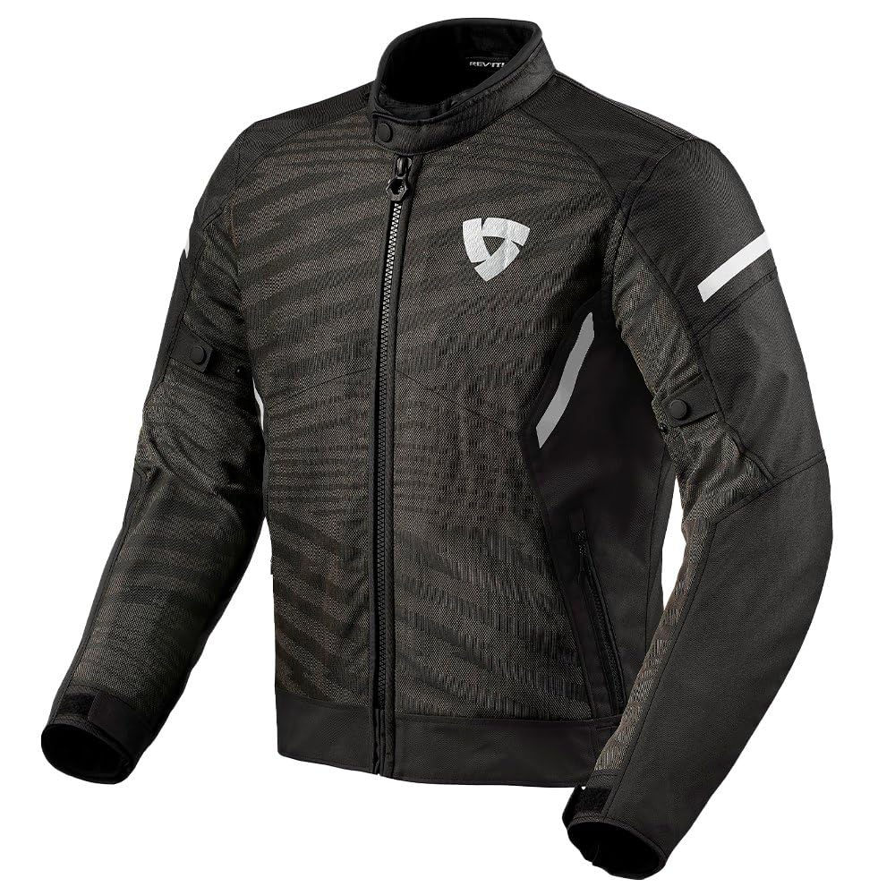 REV'IT! Revit Torque 2 H2O Giacca tessile moto, nero/bianco, M