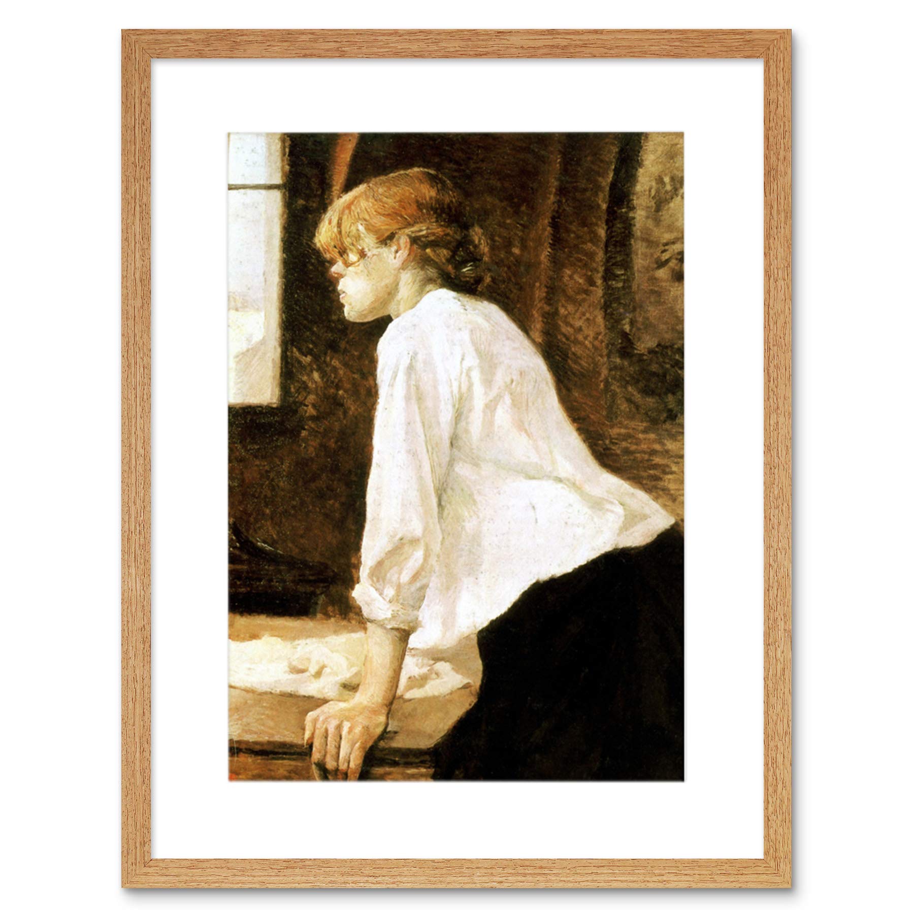 Wee Blue Coo Painting Toulouse-lautrec Laundress Old Master Framed Wall Art Print