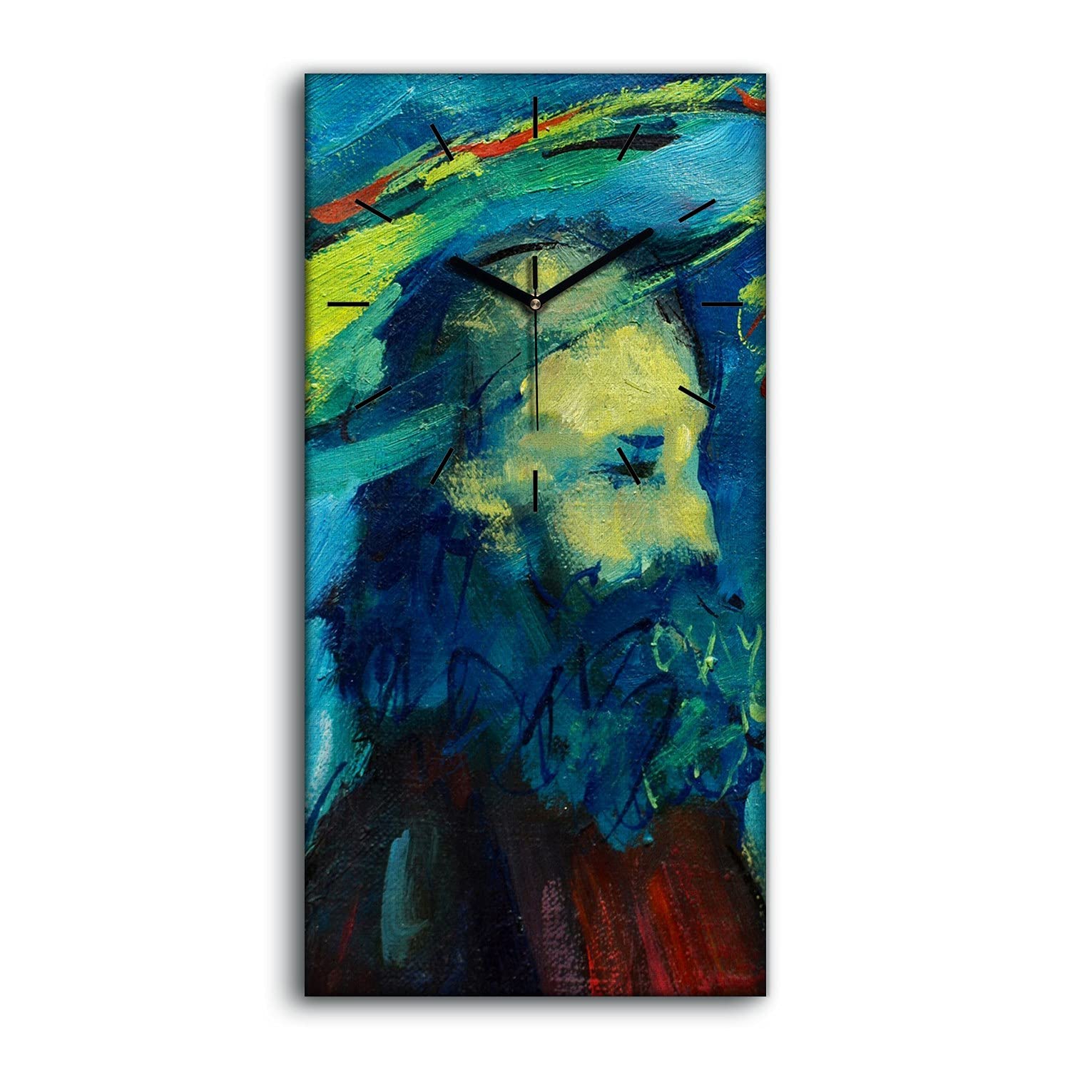 Art Mural Horloge sur Toile Salon - Tableau Religieux Apôtre Peter Paul 30x60cm Moderne