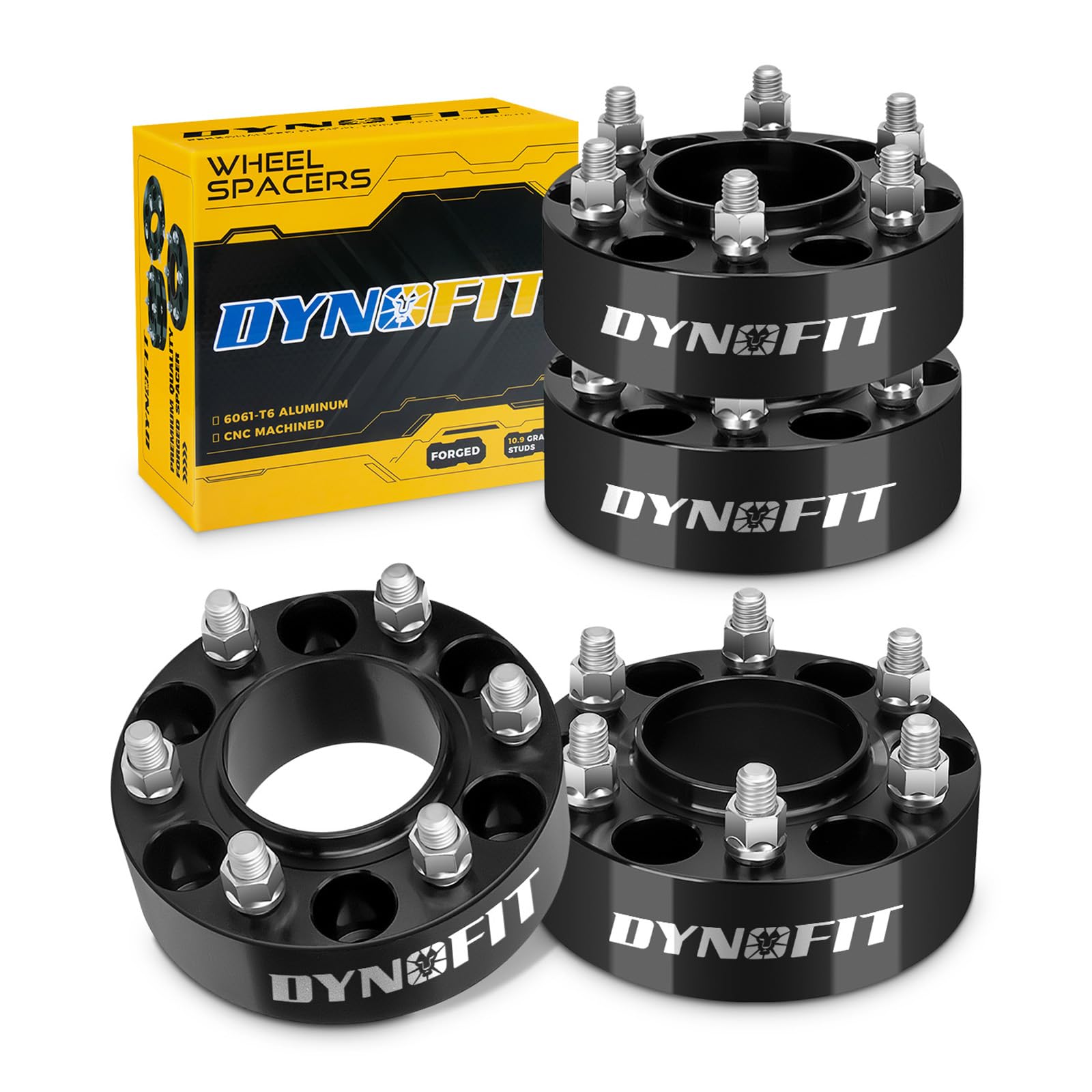 dynofit 6x135 Wheel Spacers for 2004-2014 Ford F150, 2inch Thick 87.1mm HubCentric, M14x2.0 Thread Tire Spacers for 2003-2014 Expedition, 2003-2014 Lincoln Navigator, 2005-2014 Lincoln Mark LT, 4Pcs