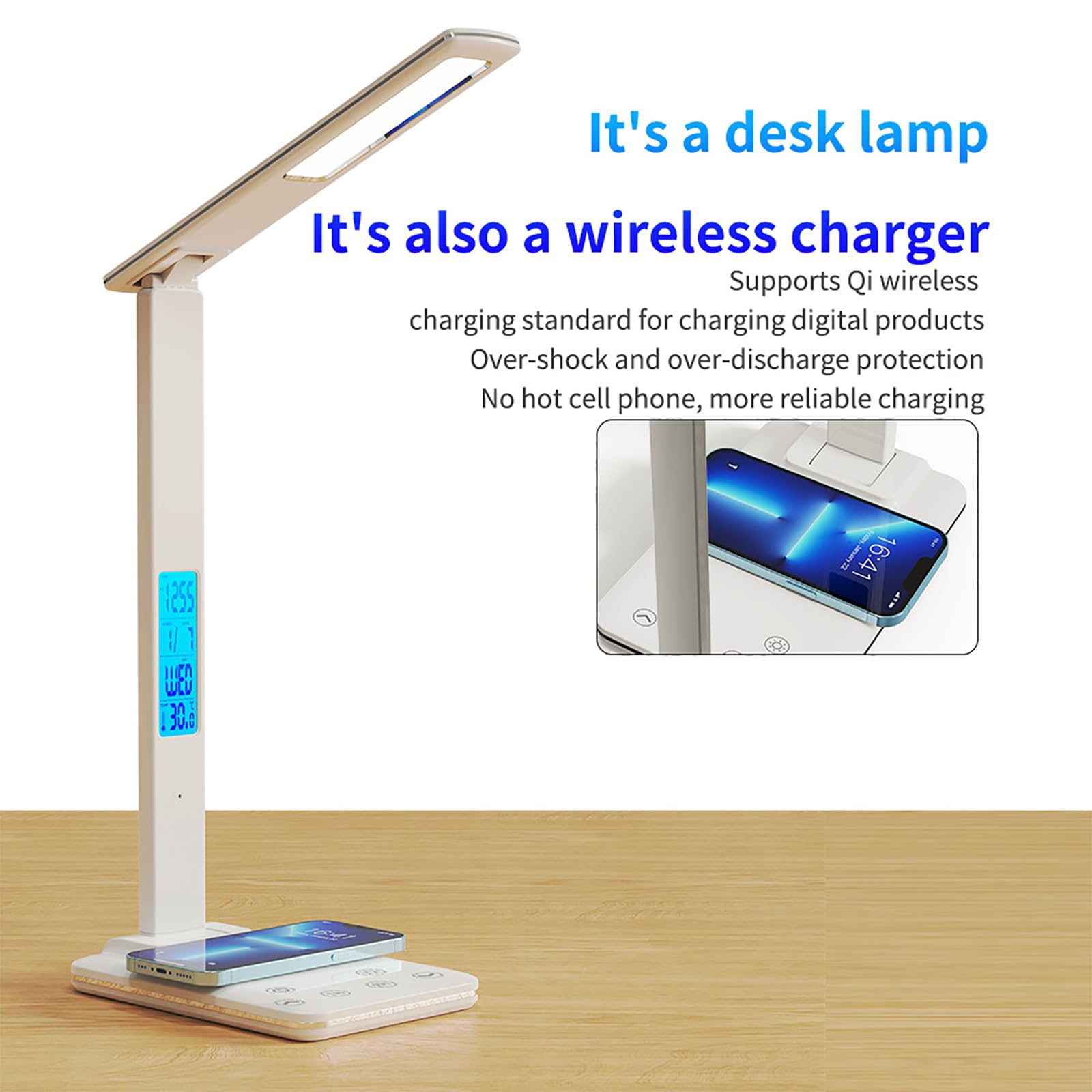 Lampe De Luminothérapie, Lumière Dépression Hivernale Portable Avec Écran D'affichage, 3 Températures De Couleur Réglables Et Contrôle Synchronisation, Support Pliable À 90 Degrés, Pour La Maison