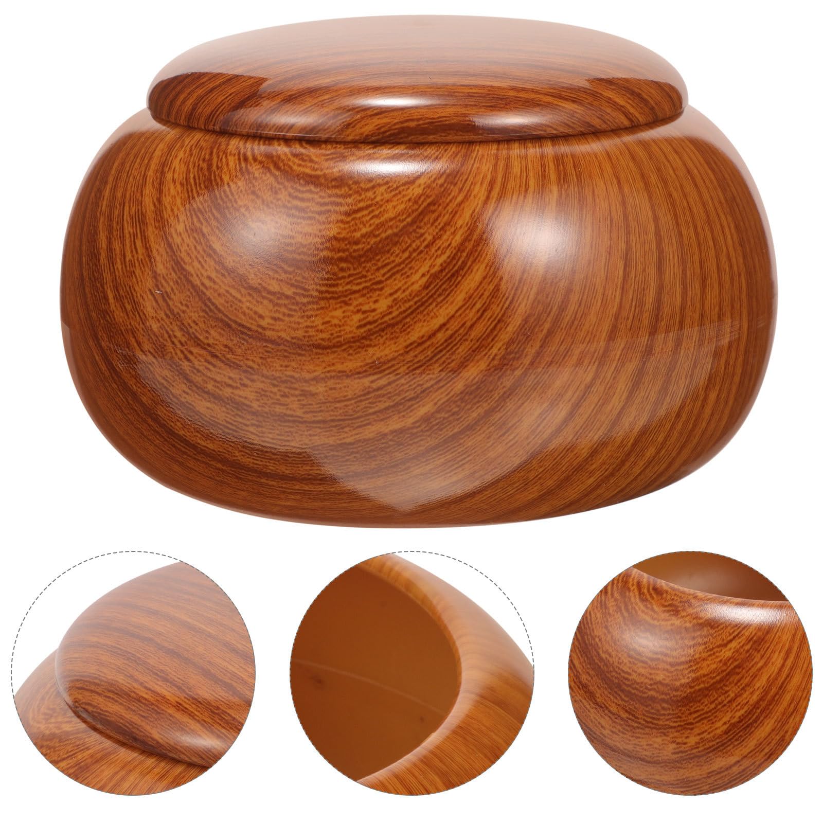 UPKOCH 2 PièCes BoîTe De Rangement Pour PièCes De Go, Conteneur En Plastique Imitation Bois, RéSistant, Pour Enfants Et ÉTudiants, 14x14x9cm
