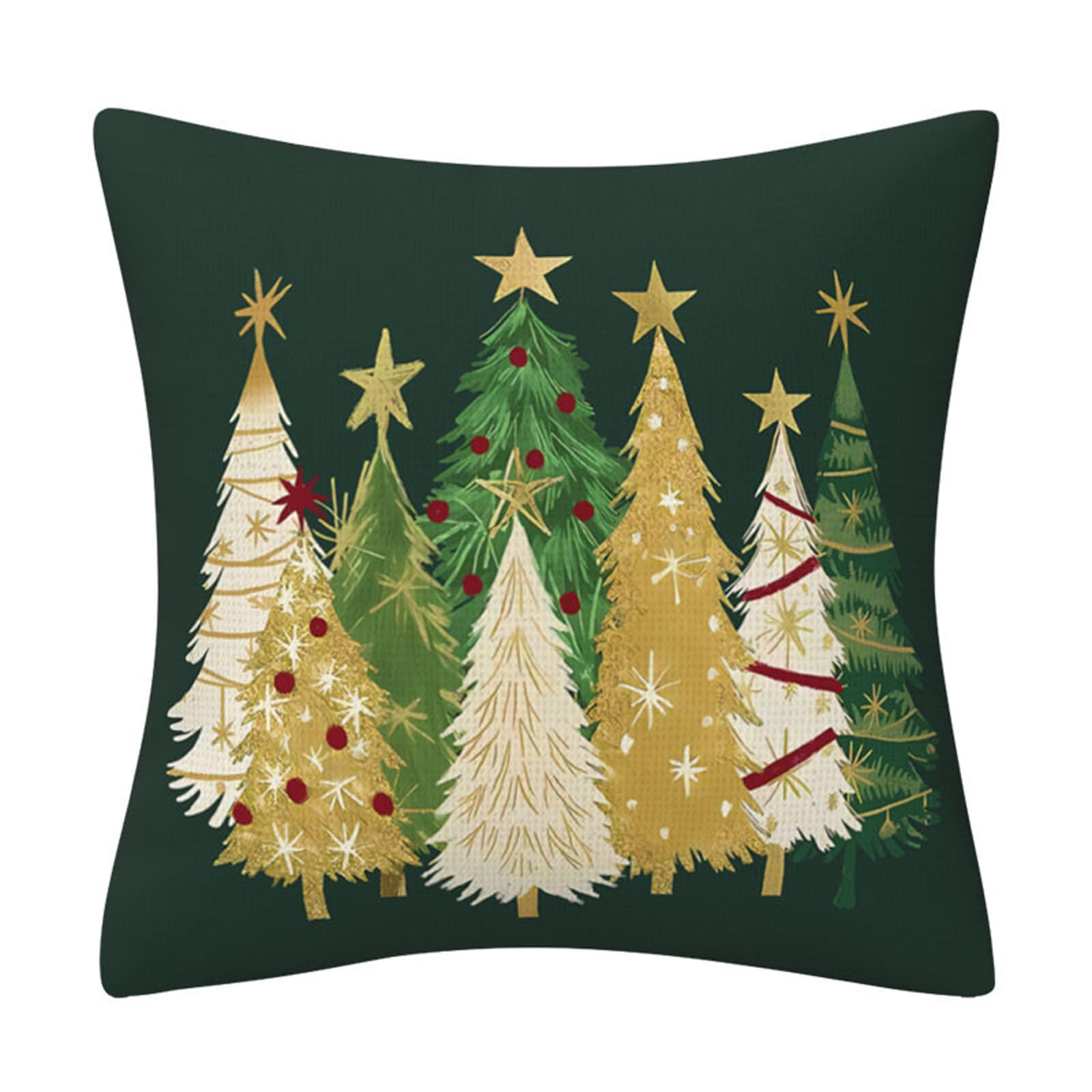Linvimia B Christmas Tree Cushion Cover Soft Washable Pillowcase For Festival Home Decoration Christmas Tree Cushion Cover