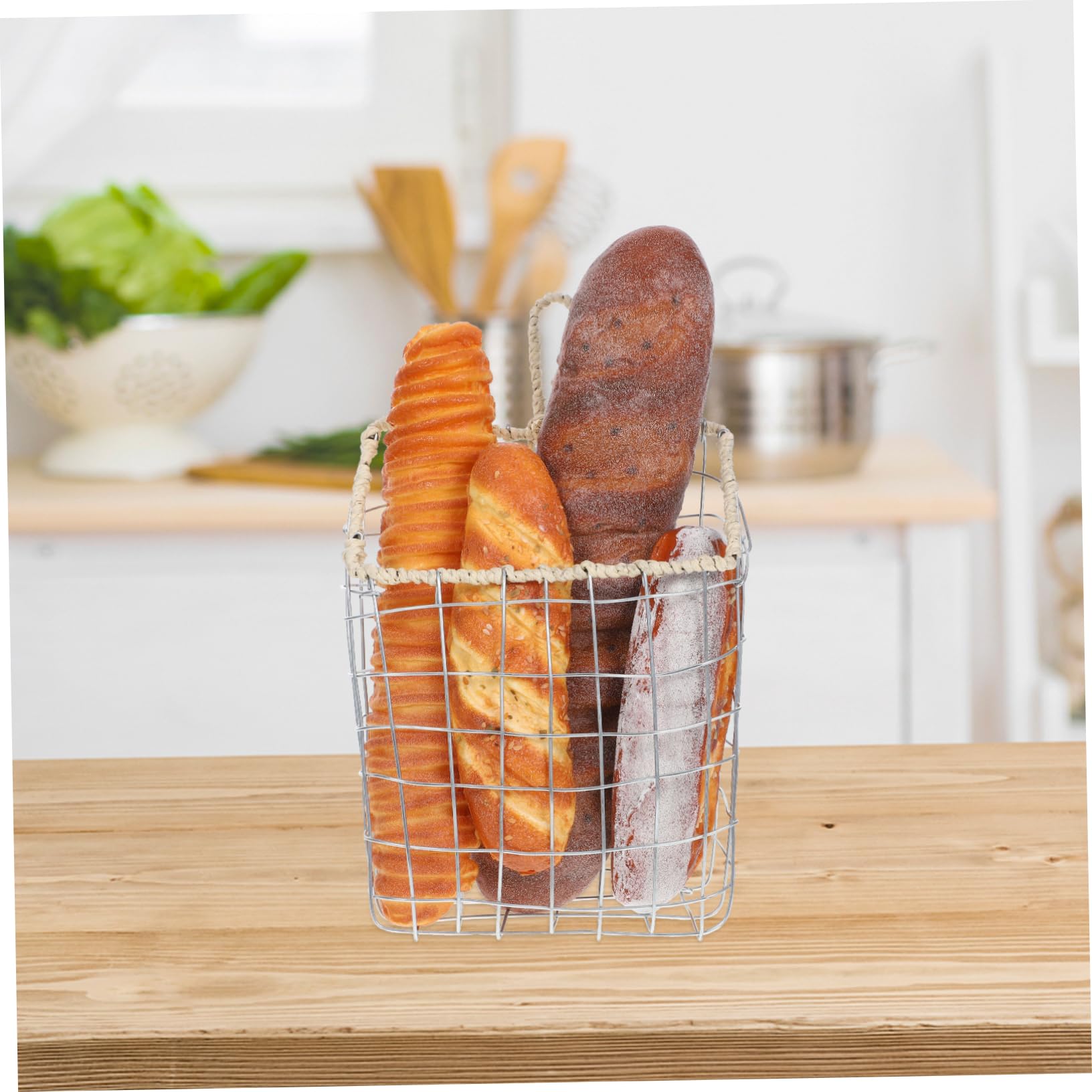 JAPCHET 2 cestini ovali in vimini, 35 x 25 x 7 cm, imitazione rattan, per frutta, pane, verdura