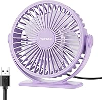 Vista 11 de TriPole Ventilador de escritorio con USB, ventilador pequeño portátil de 3 velocidades con brisa fuerte ajustable, mini ventiladores personales