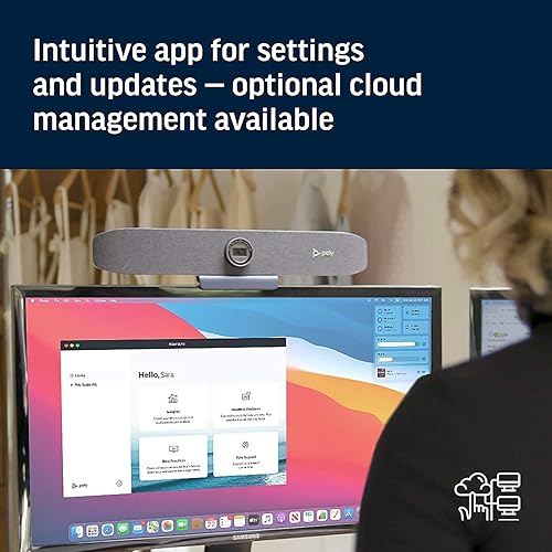 Miniatura 8 de Poly Studio P15 - Barra de video personal (Plantronics + Polycom) - Calidad de video 4K - Solución de cámara, micrófonos y altavoces con audio y