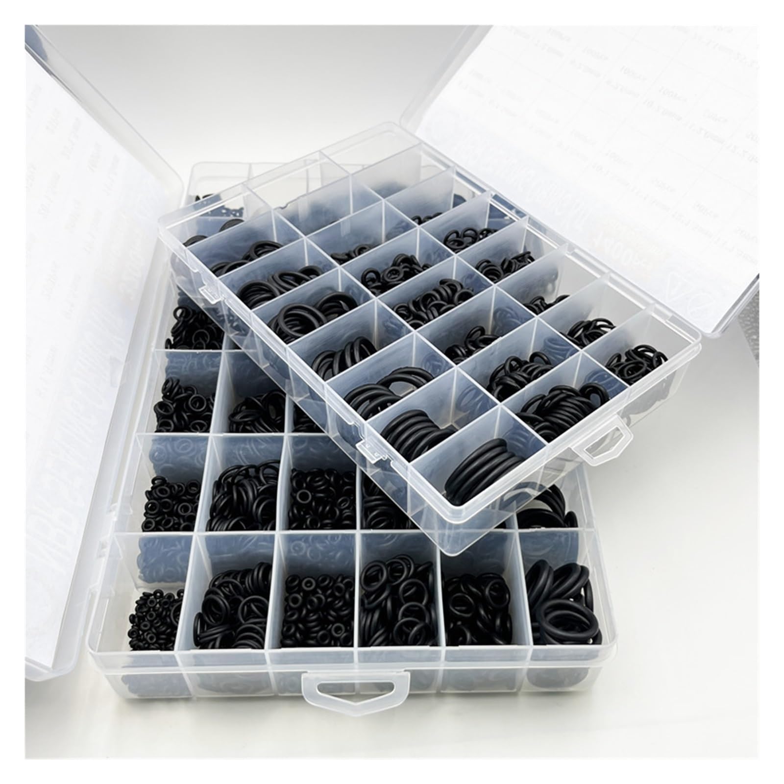 Junta tórica de goma for juntas de plomería, arandela de sellado, junta tórica resistente al aceite, grifo de plomería for automóviles, reparación de agua, junta tórica NBR negra(3200pcs 1set)