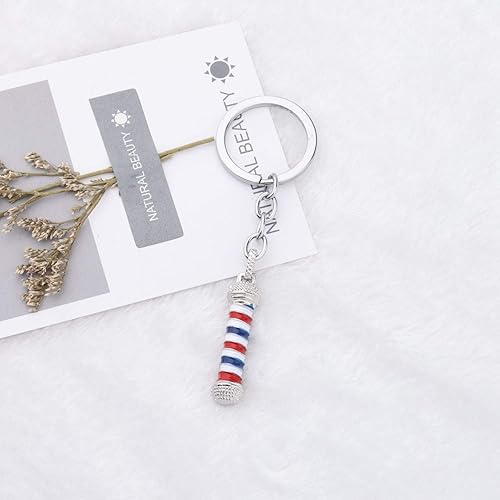 Miniatura 3 de WSNANG Letrero de peluquería con llaverocollar para peluquero con luz de giro, colgante de joyería, estilista de regalo