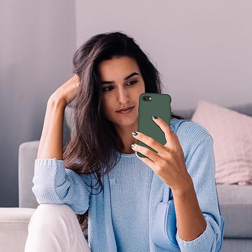 Miniatura 7 de Cordking Funda para iPhone SE 20222020, iPhone 7 8, funda ultradelgada de silicona a prueba de golpes con forro de microfibra suave, 4.7 pulgadas,