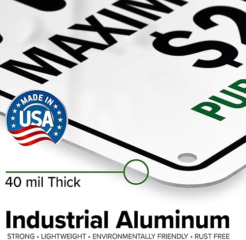 Miniatura 3 de It's The Law! Clean Up After Your Dog - Letrero de ley de salud pública de $250, 7 x 10 pulgadas, libre de óxido, aluminio 040, resistente a la