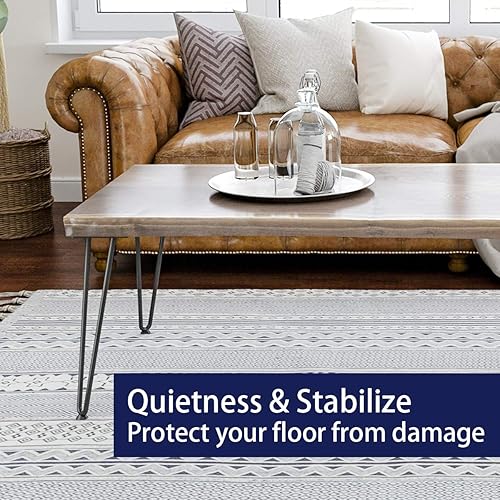 Miniatura 3 de SMARTSTANDARD patas para mesa de café de horquilla resistente de 16 pulgadas (negro), 38 pulgadas de ancho (4 patas)