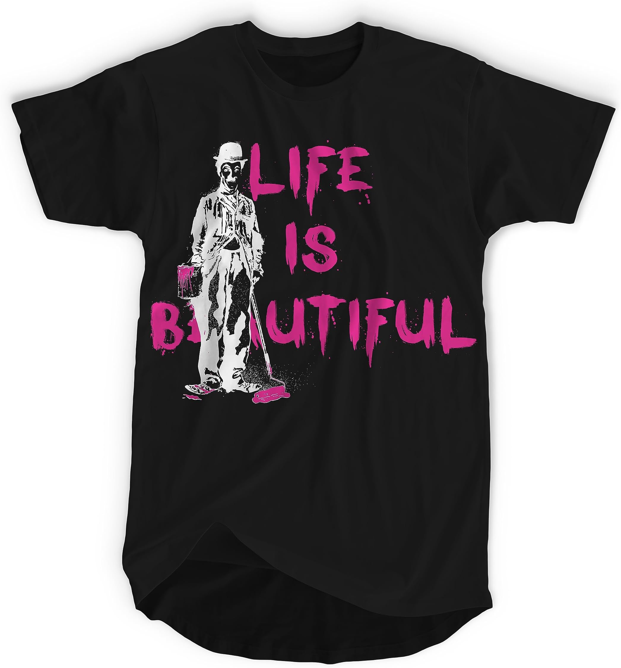 DittoxpressionBanksy Life is Beautiful Chaplin Street Graffiti Artist T-Shirt