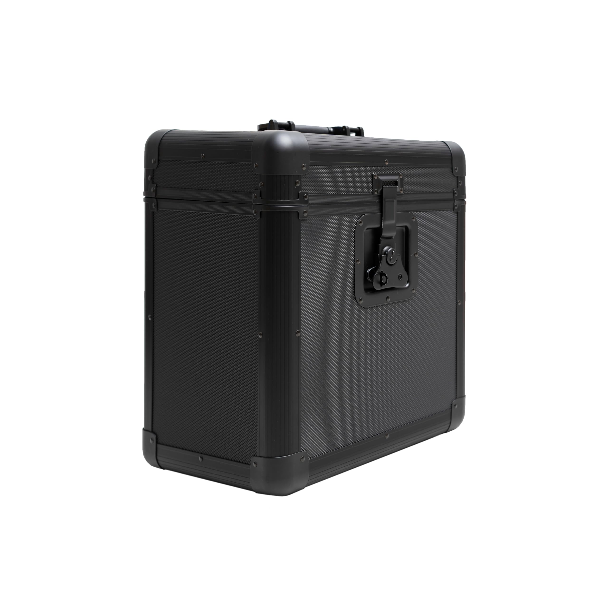 Rock On Wall - Valise porte-​vinyles - Malette de rangement - Capacité 50 vinyles 33T - Noir