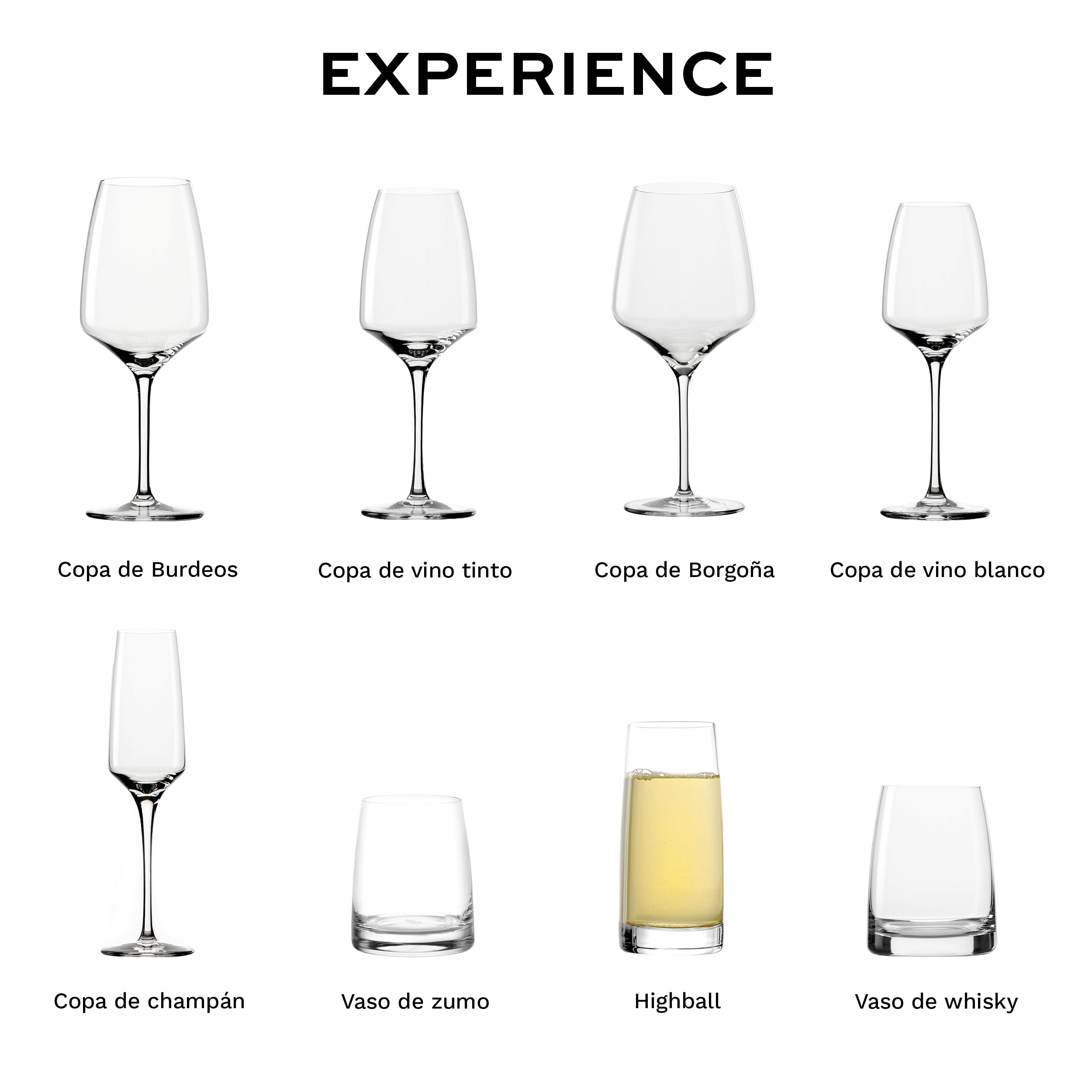 Stölzle Lausitz Vasos Highball Experience Juego de 6 480ml – Elegantes Vasos para Agua Cócteles y Jugo – Cristal de Alta Calidad Resistente y Apto para Lavavajillas Hecho en Alemania