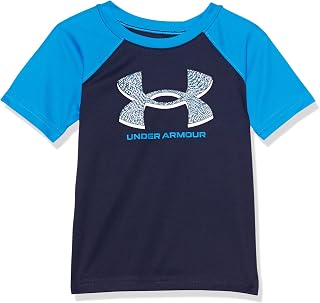Boys' Short Sleeve Shirt, Crewneck, Lightweight and Breathable, Midnight Navy Micro, 4T