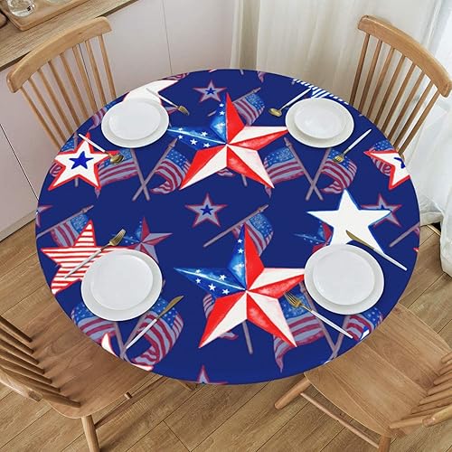 Vista 105 de Famame Beautiful Bloom - Mantel redondo ajustable con borde elástico, impermeable, con borde elástico, para interiores y exteriores, se adapta a