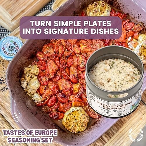 Miniatura 5 de European Seasonings Gourmet Gift Set – Tastes of Europe – Mezcla de especias artesanales – Paquete de seis – Sin OMG, totalmente natural, lote