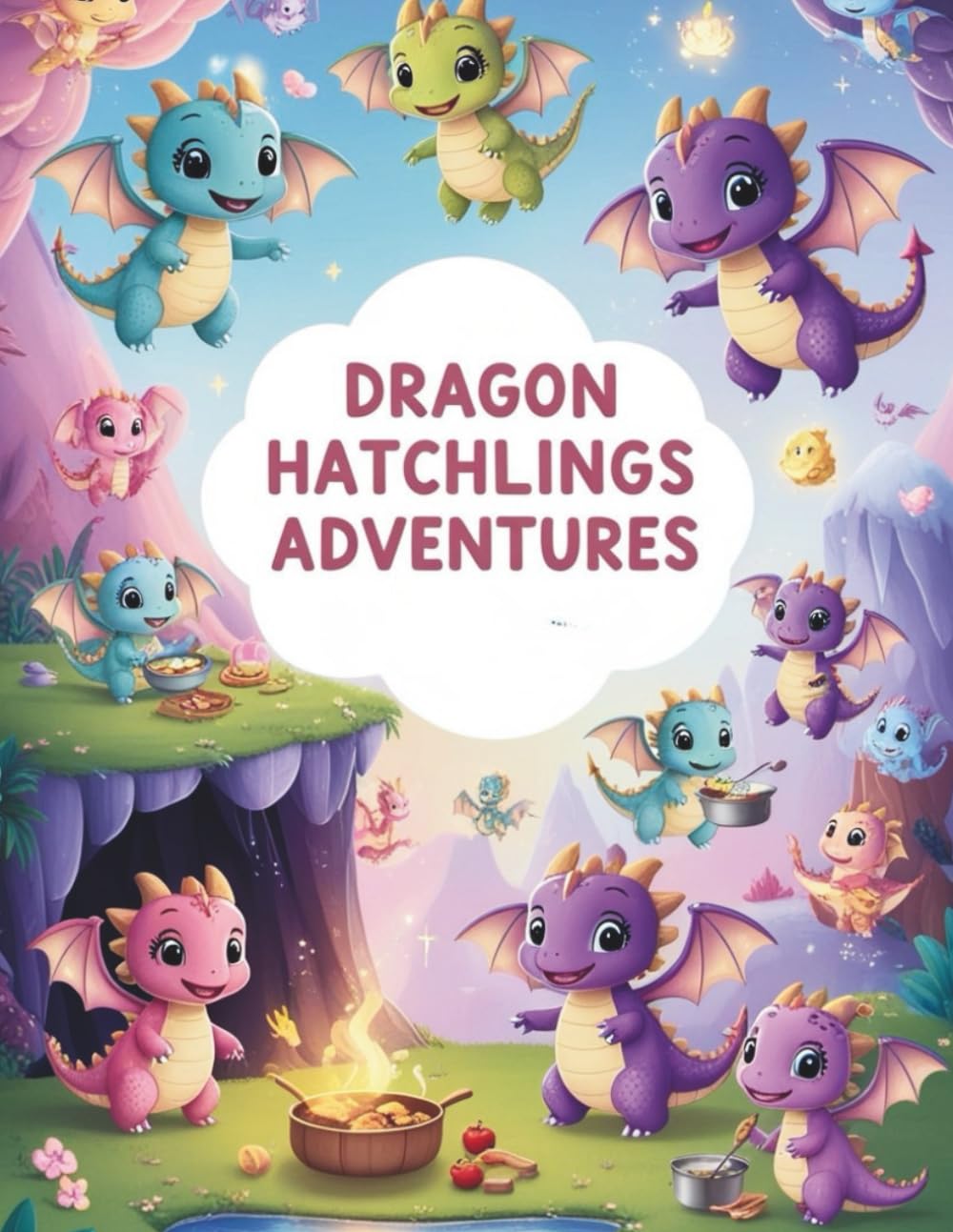 Dragon Hatchlings Adventures: Discover a World of Baby Dragon Magic – 48 Cute Pages to Color!