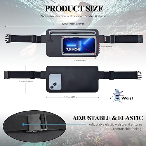 Miniatura 6 de Riñonera impermeable Dry Bags, Negro -, 01-con ventana transparente