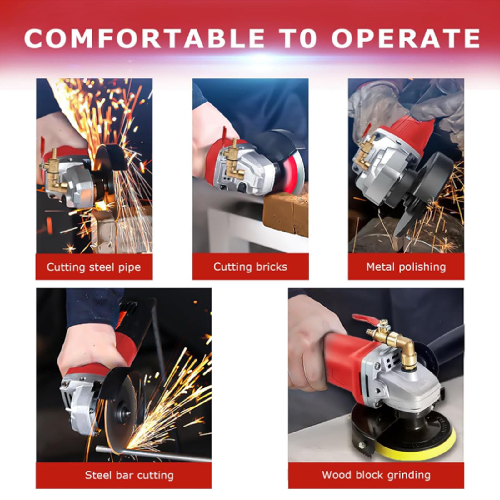 Lucidatrice elettrica a Umido per Uso Domestico, lucidatrice per Pietre a iniezione d'Acqua Portatile da 900 W 6 Marce per lucidatura di Pavimenti smerigliatrice angolare