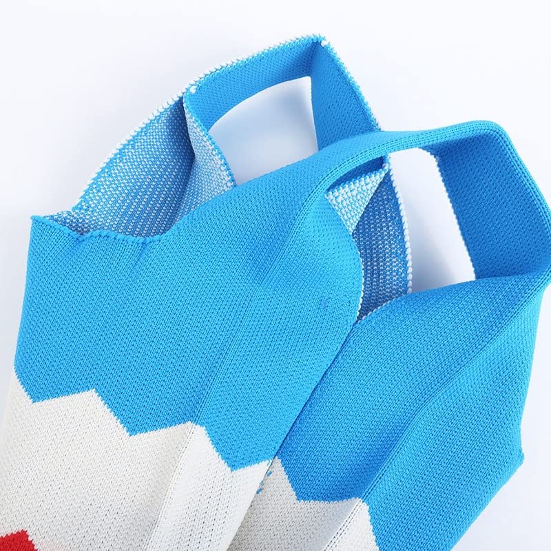 JSEIAJB Women's Handbag Colors Shoulder Bags Knitted Styles Student Casual Large Capacity Reusable Shopping Tote3