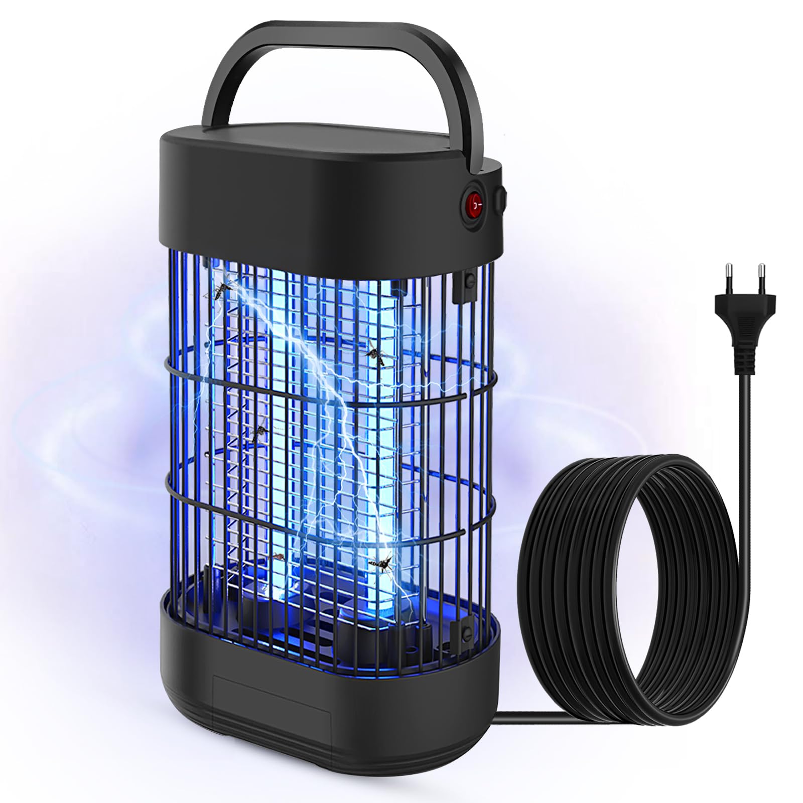 EUQQZU Insect Killer, 14 W Electric Insect Trap, Mosquito Lamp with UV Lamp, Electric Insect Trap, 60 m², Effective Fly Trap for Indoor Mosquitoes, Flying Insects