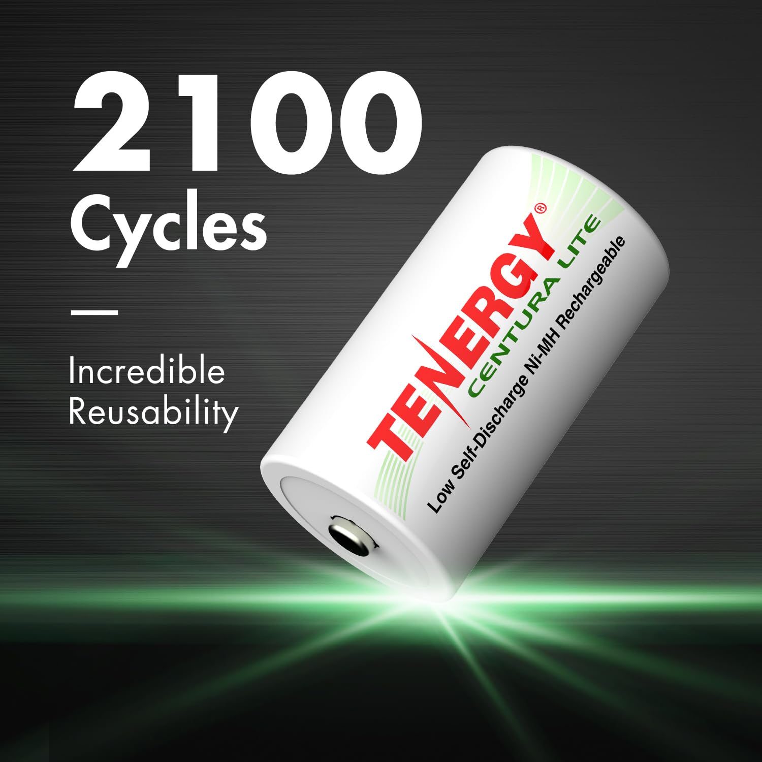 Tenergy Confezione da 4 batterie Centura Lite D Size e caricabatterie universale TN486U a 5 alloggiamenti con LCD, ingresso micro USB/tipo C