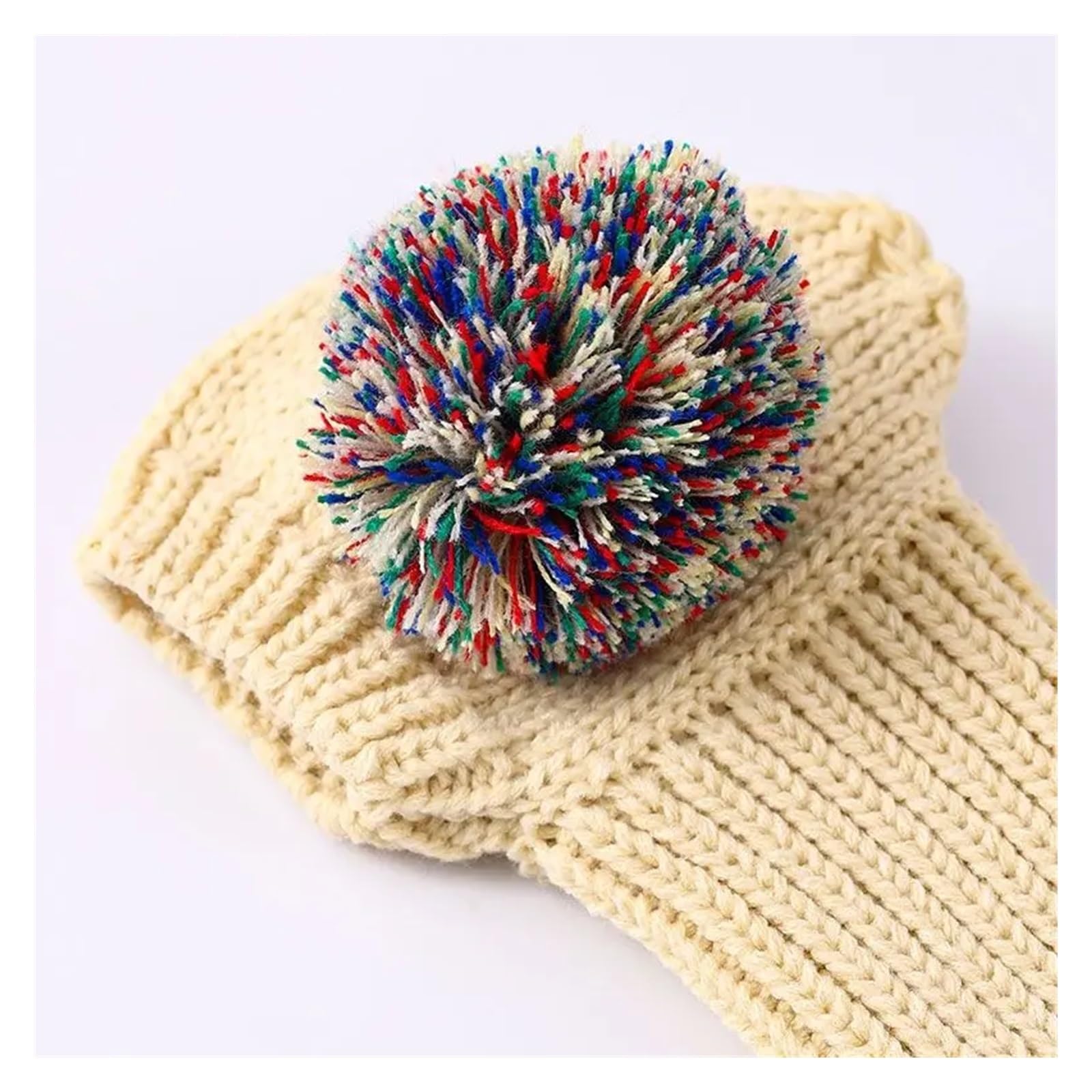 Dog Hat Compatible with Greyhounds Whippets Cute Handmade Woolen Knitted Italian Greyhounds Clothing Whippet Winter Pet Item Spandex Material Beige S