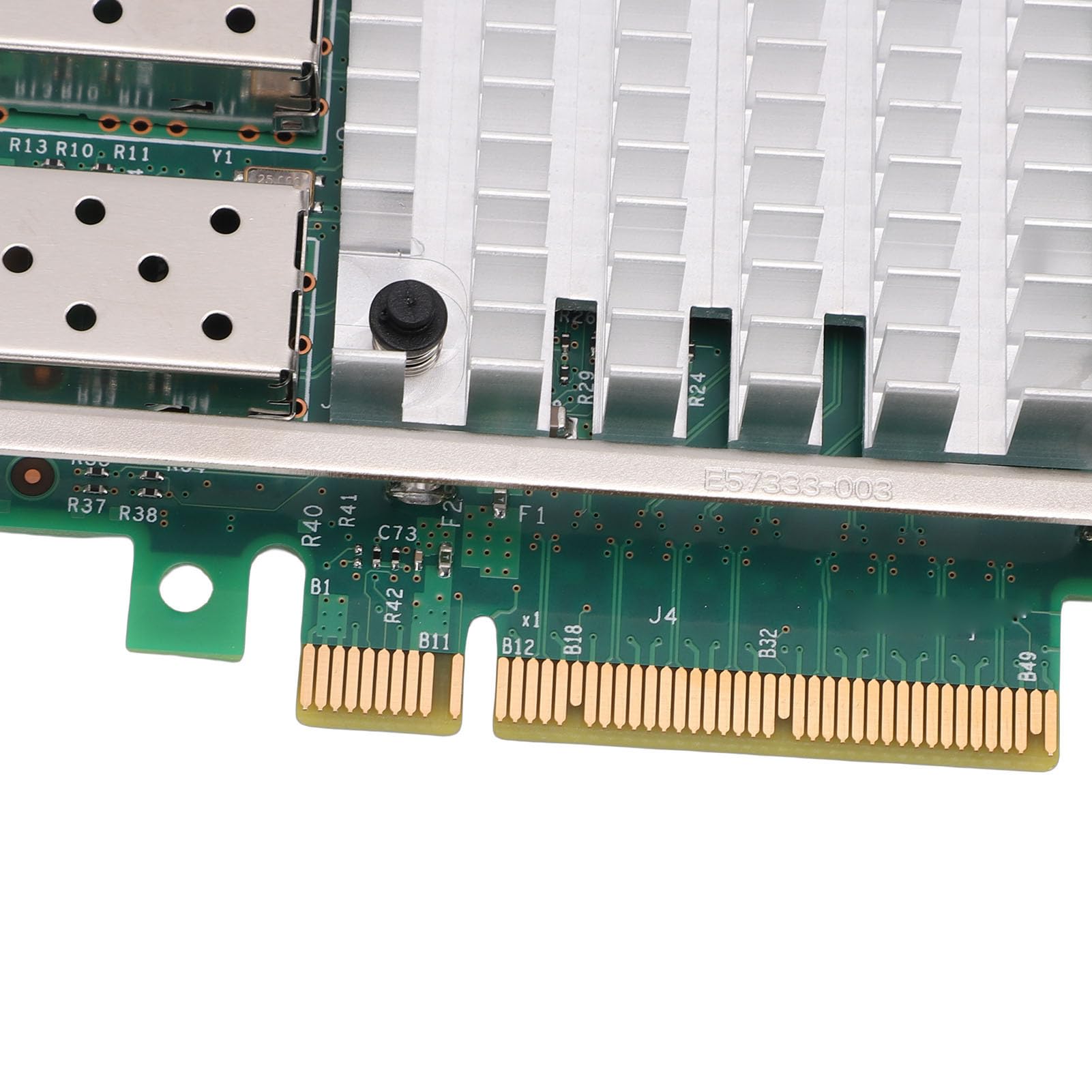 Jectse Scheda di Rete in Fibra Ottica PCIe X8 da 10 GB, Adattatore Ethernet a Doppia Porta SFP+ con Supporto Chip 82599, per Sistemi Server Wins VMware