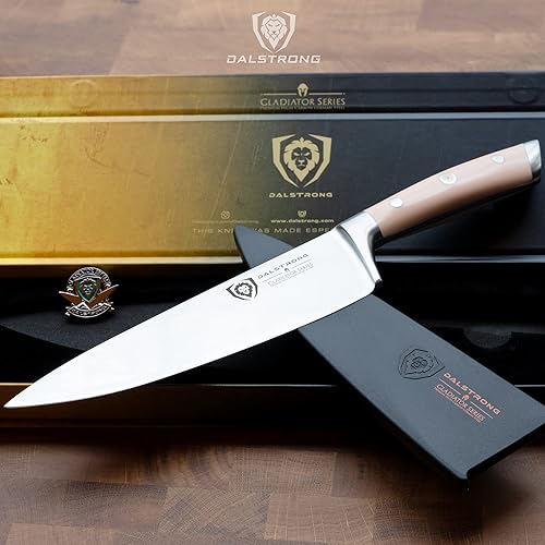 Miniatura 8 de Dalstrong Cuchillo de chef  8 pulgadas  Serie Gladiator  Acero alemán forjado de alto carbono  Cuchillo de cocina afilado  Cuchillos profesionales