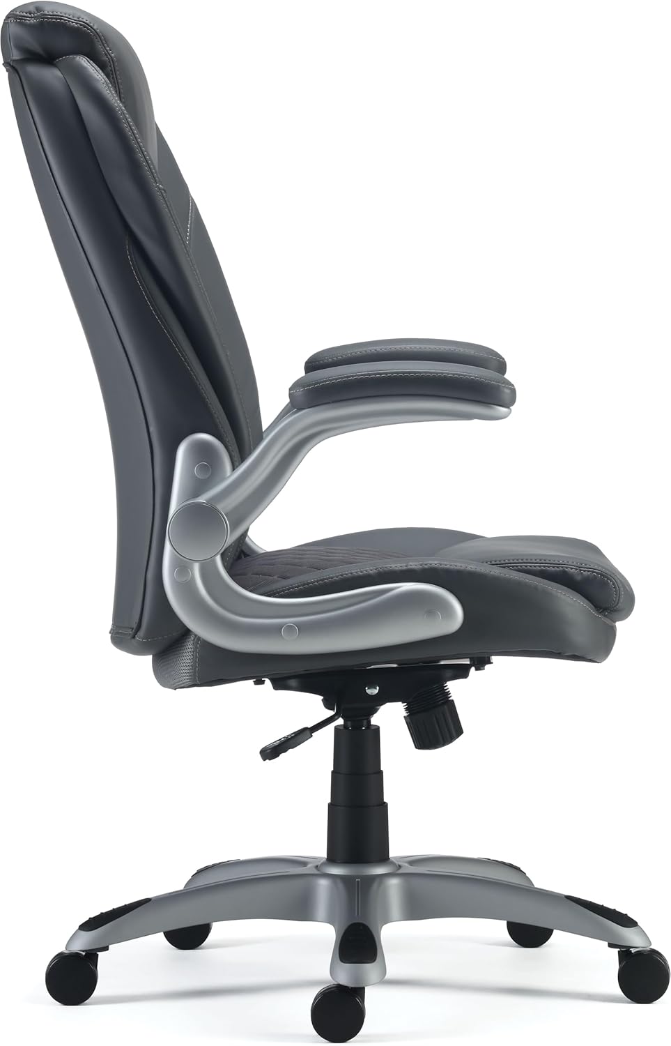 Staples Sorina Bonded Leather Chair, Grey