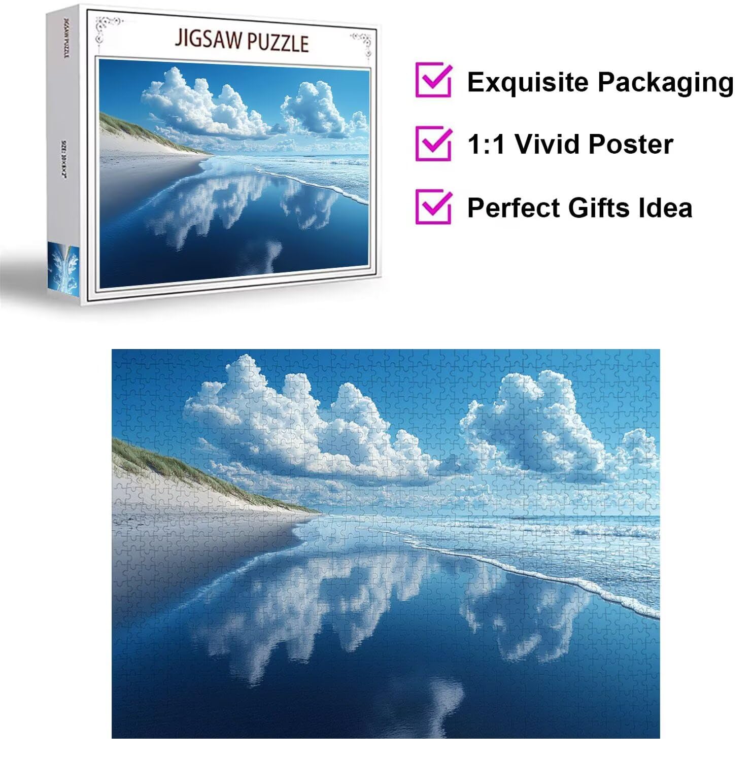 Puzzle 2000 Pezzi spiaggia Puzzle Classici per Gioco Familiare, n-239 | Impossibile Puzzles, Intrattenimento Creativo, Rilassamento Intelligence, Regalo per Amore e Amico, Decorazioni Casa, estate