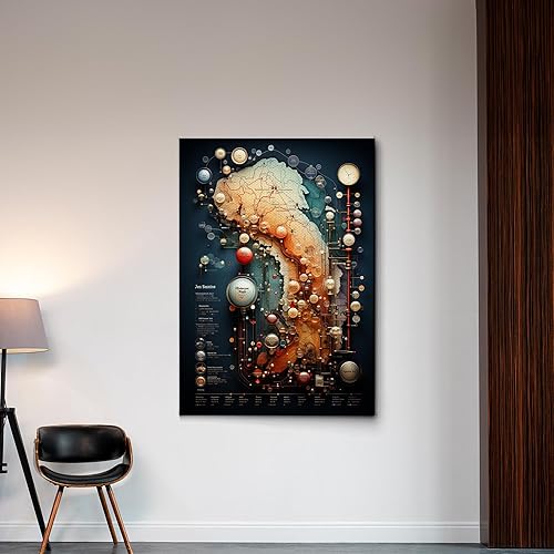 Miniatura 3 de US Map Wall Art, Classroom Decor,USA Map, Kids Room Wall Art, Geography Wall Art, US Map of America Print, Kids Room Map, home decor, Canvas Wall