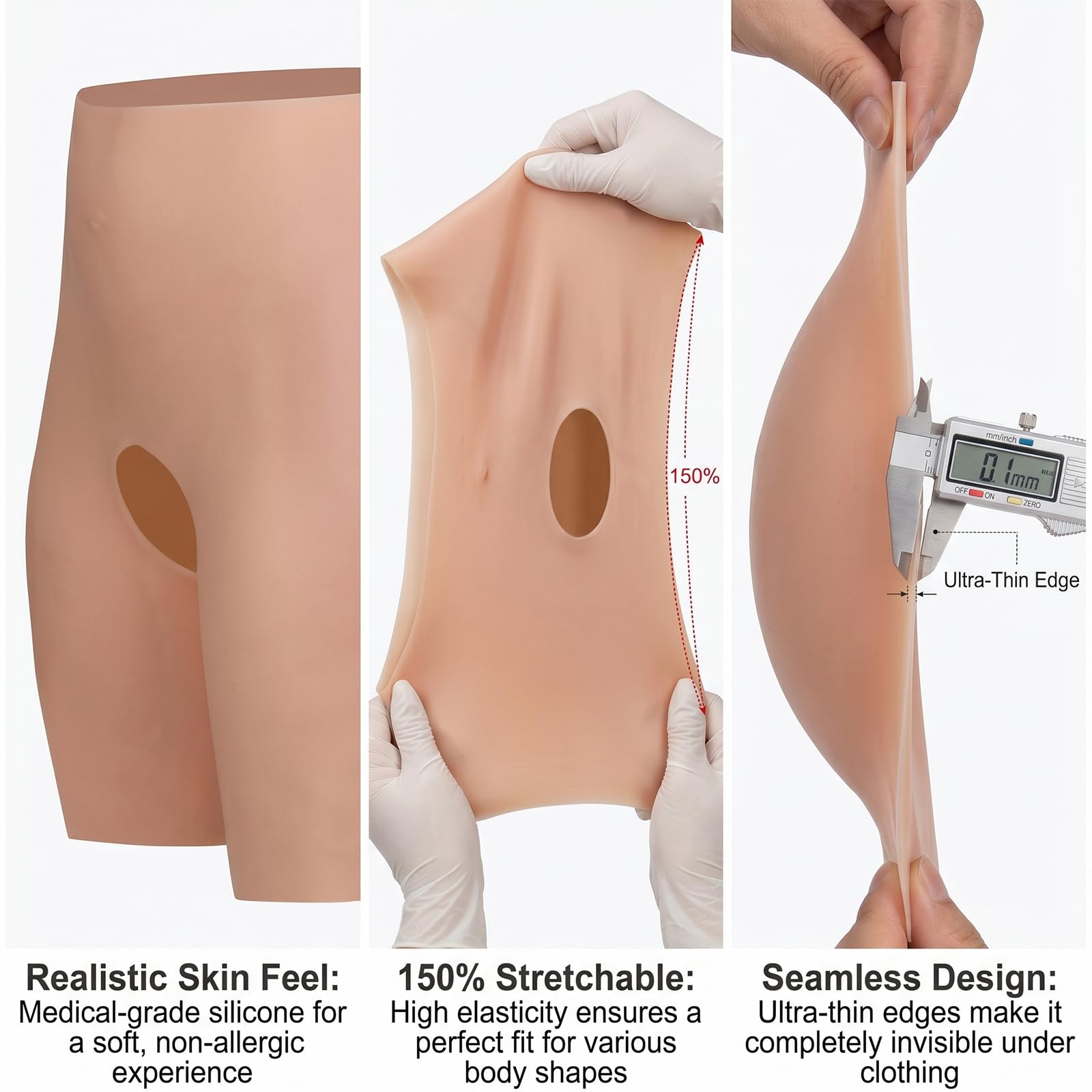 Pantalones realzadores de glúteos de Silicona, Fajas Moldeadoras sin Costuras para Caderas, Ropa Interior Invisible para Levantar los glúteos para travestis