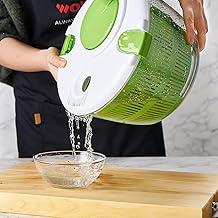 مصفاة ومجفف خضروات للسلطة الطازجة سعة 5 لتر سهلة الاستخدام للتجفيف بسهولة وفعالية تحافظ على السلطة طازجة لأيام وزينة أنيقة للطاولات بأناقة واختيار مثالي لمستلزمات المطبخ