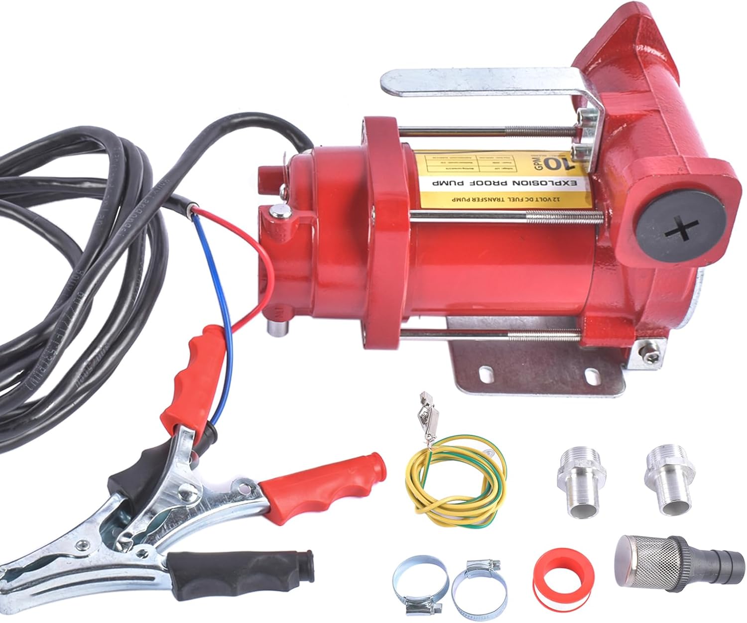 12V 10 GPM DC Fuel Transfer Pump Automatic Gasoline High Flow DC Diesel Transfer Pump Heavy Duty Fuel Oil Transfer Pump for Gasoline, Diesel, Kerosene, Biodiesel Vahaha