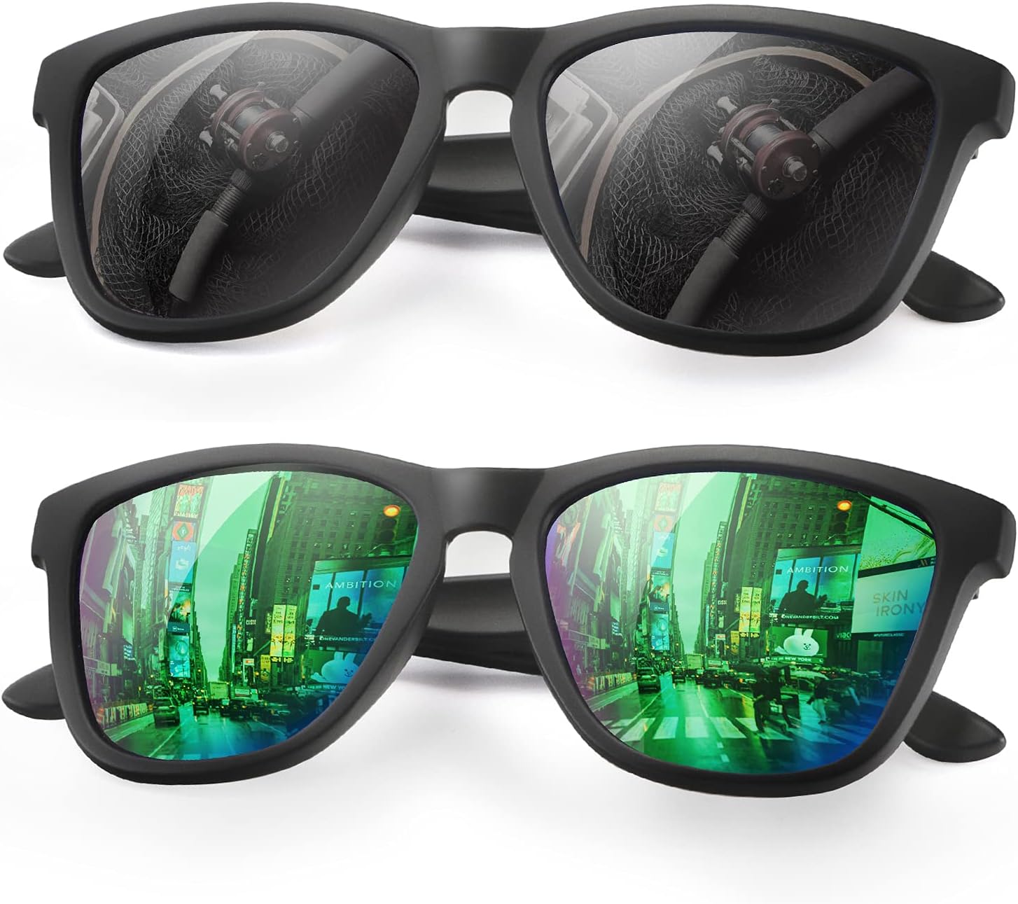 KALIYADISunglasses Men Women Polarised and UV Protection Classic Rectangle Stylish Outdoor Sun glasses