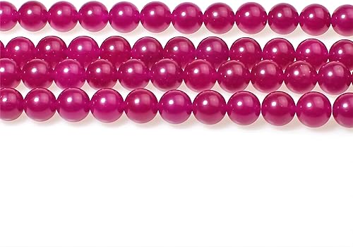 Miniatura 125 de MJDCB Natural Multicolor Volcanic Lava Stone Round Loose Stone Beads DIY for Jewelry Bracelet Making 15" (6mm, White)